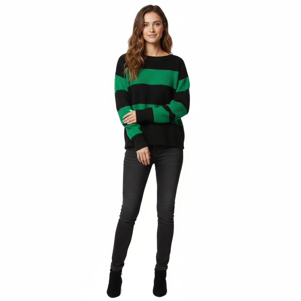 Chaps Blue and Green Sweater